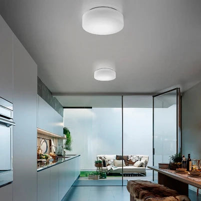 Drum parete/soffitto ø.500x120mm. 3xe27 42w hs-ip44- base neutra,vtr.b.co