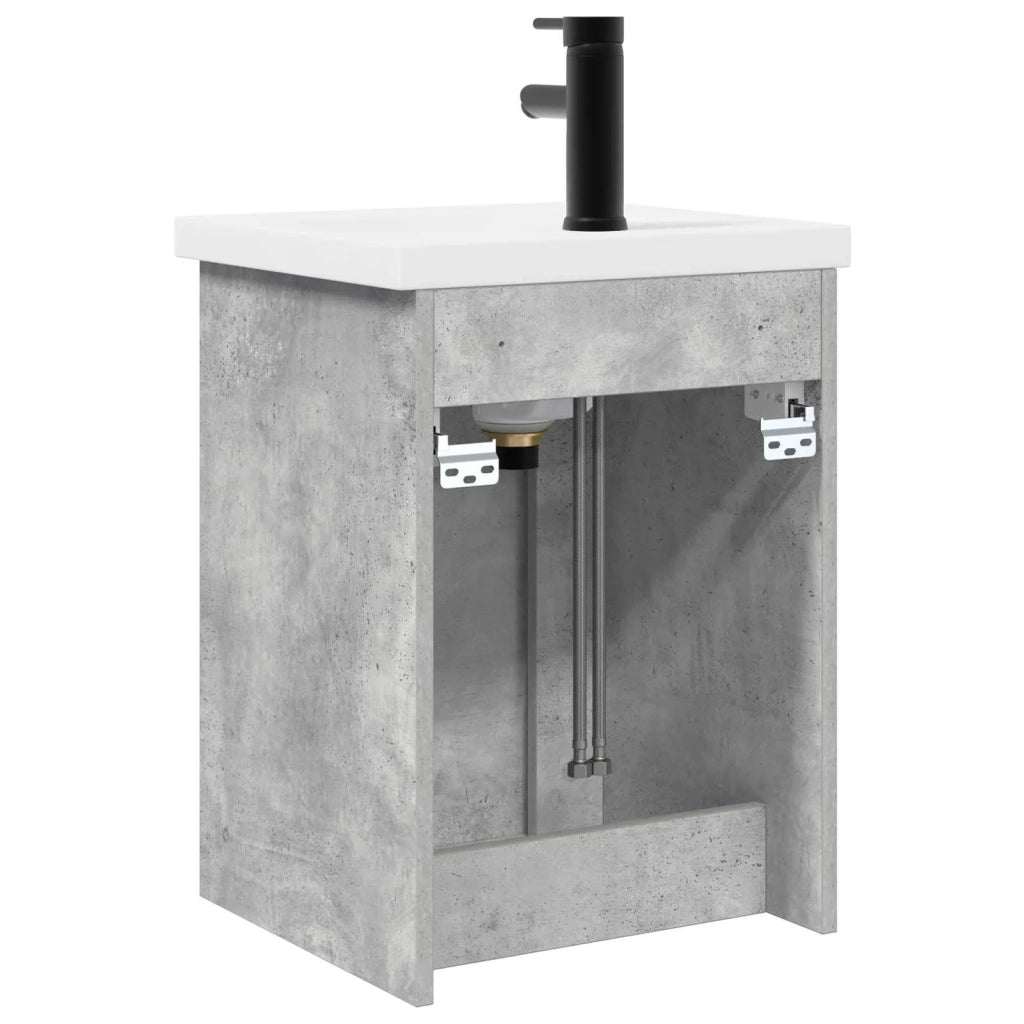 Mobile bagno con rubinetto Grigio Cemento 42 x 40 x 74,5 cm
