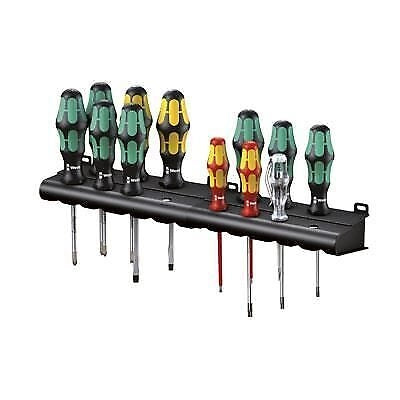 Wera 05051011001 Kraftform Plus Set di 12 cacciaviti con impugnatura ergonomica Kraftform Plus tecnologia Lasertip e sistema Take it easy colore Nero