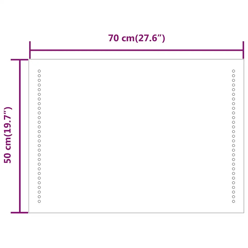 Specchio da Bagno con Luci LED 70x50 cm cod mxl 42932