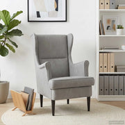Poltrona-Divano Sedia-Poltroncina Grigio Chiaro Velluto 258843