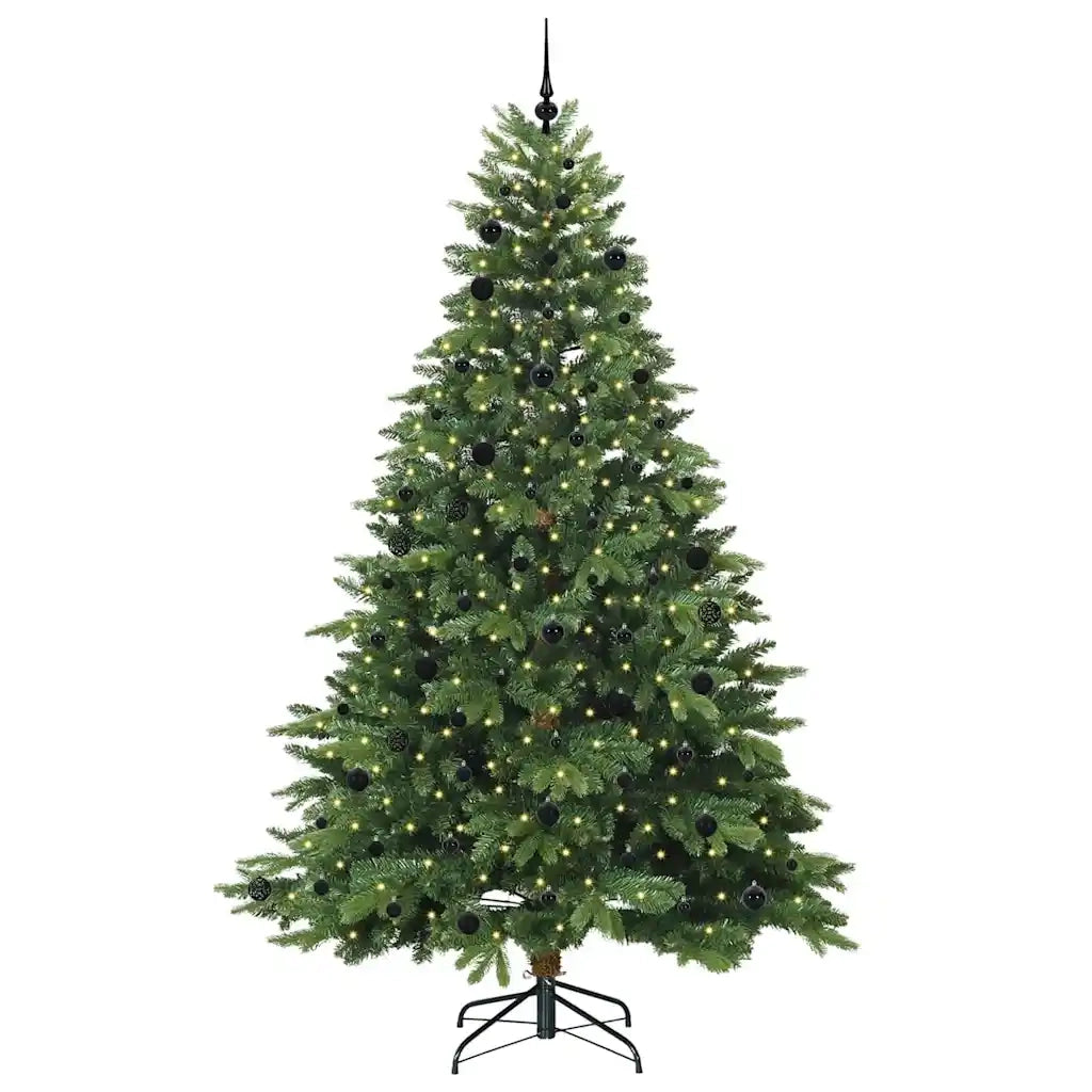Albero di Natale artificiale con 300 LED Verde 240 cm PE e PVC 3397576