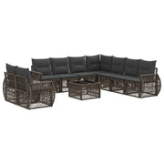 Set Divano da Giardino 10 pcs Grigio e Grigio Scuro polyrattan 3435461