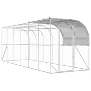 Gabbia per Polli Contro il Muro Argento 600 x 200 x 215 cm 3434742