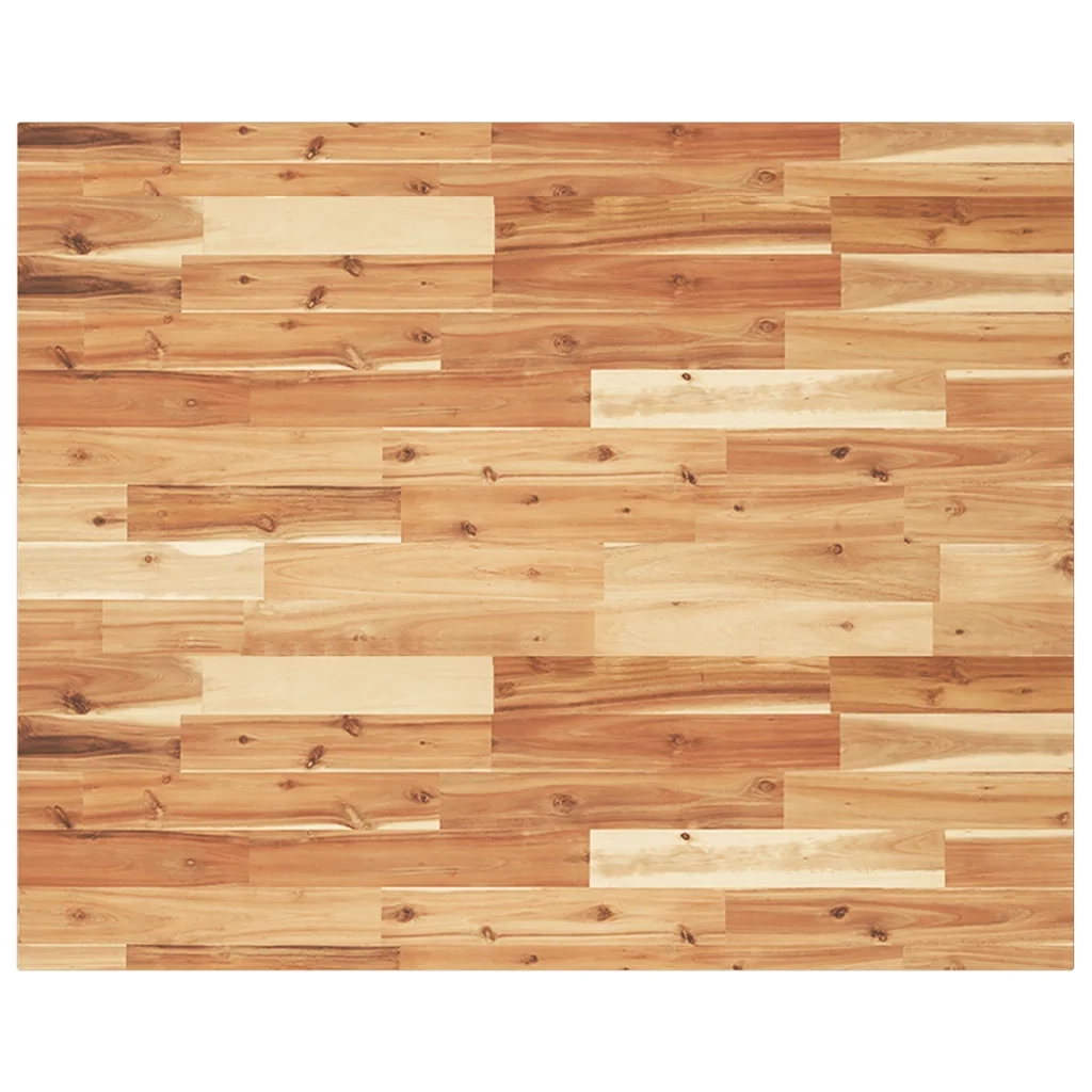 Piano Tavolo Rettangolare 100x80x2cm Legno Massello di Acacia