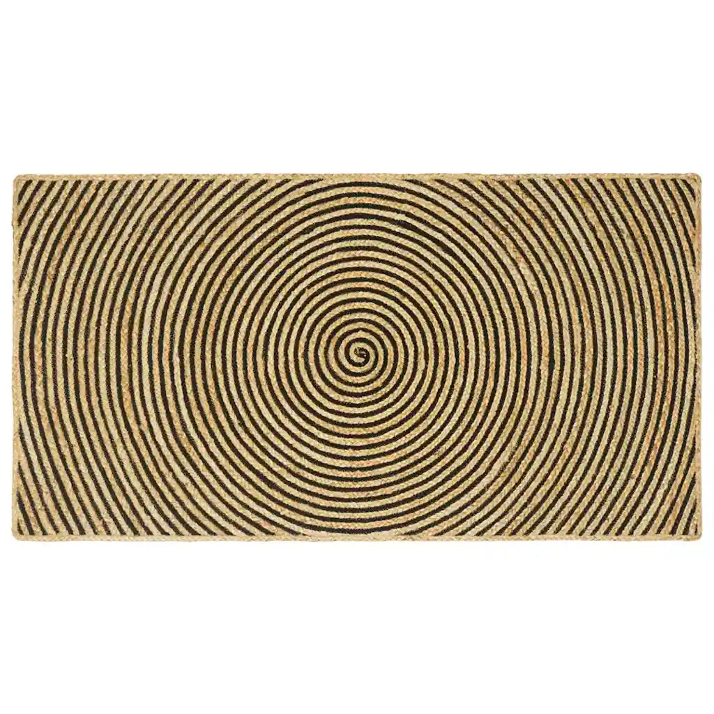 Tappeti per area Nero 80 x 150 cm Juta