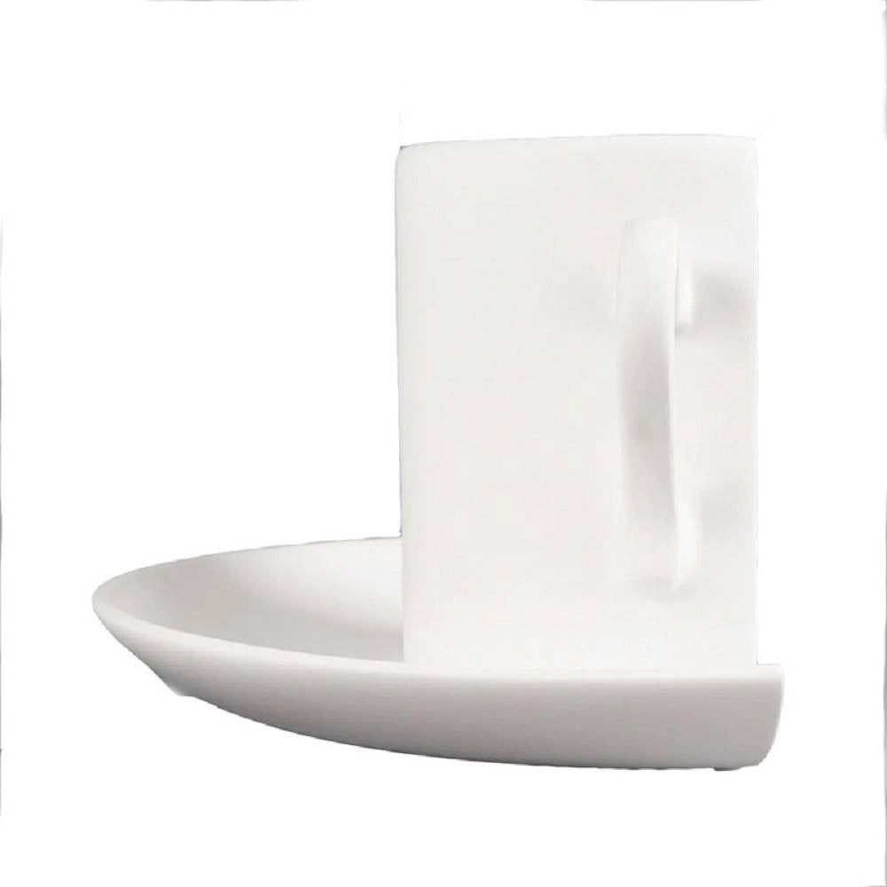 Trade Shop - Applique Gesso A Forma Di Tazza Da Caffè A Parete Verniciabile Attacco G9 Gs-e85 -