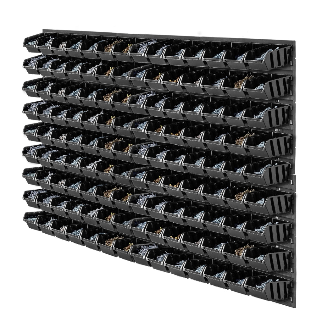 Pannello portautensili KADAX da parete per officina, 117x78 cm, 126 vassoi, robusto, per garage.