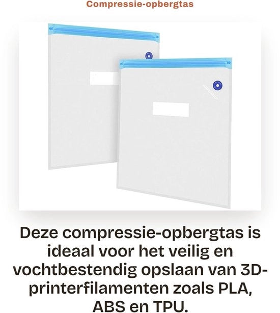 Tas di conservazione a vuoto - Resistente all'umidità - Riciclabile - Per filamento 3D - Conservazione a vuoto ermetica - Facile da utilizzare - Sacca a vuoto