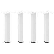 Set di 4 gambe moderne regolabili per tavolino da caffè 30 x 32 cm in acciaio bianco 02_0056747