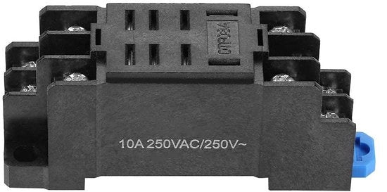 Relais Base Socket - 8 Pini - Materiali Resistenti al Fuoco - 7 x 3 x 2 cm - Relais a Tasso - Ideale per l'Installazione - Adatto per.