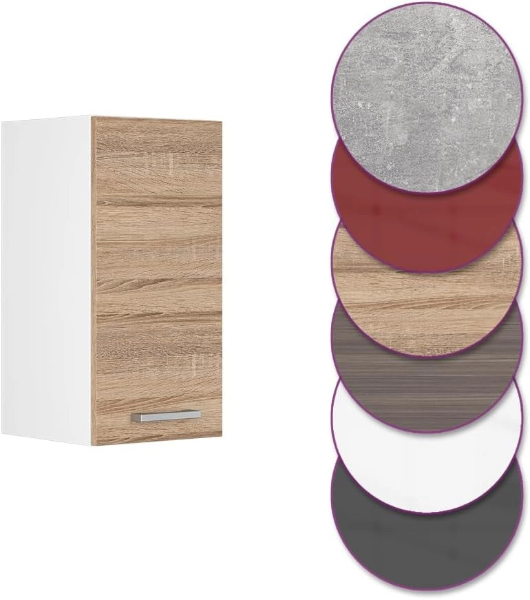 Pensile da cucina R-Line, Sonoma, 30 cm, per la libera combinazione all'interno di sistemi cucina modulari
