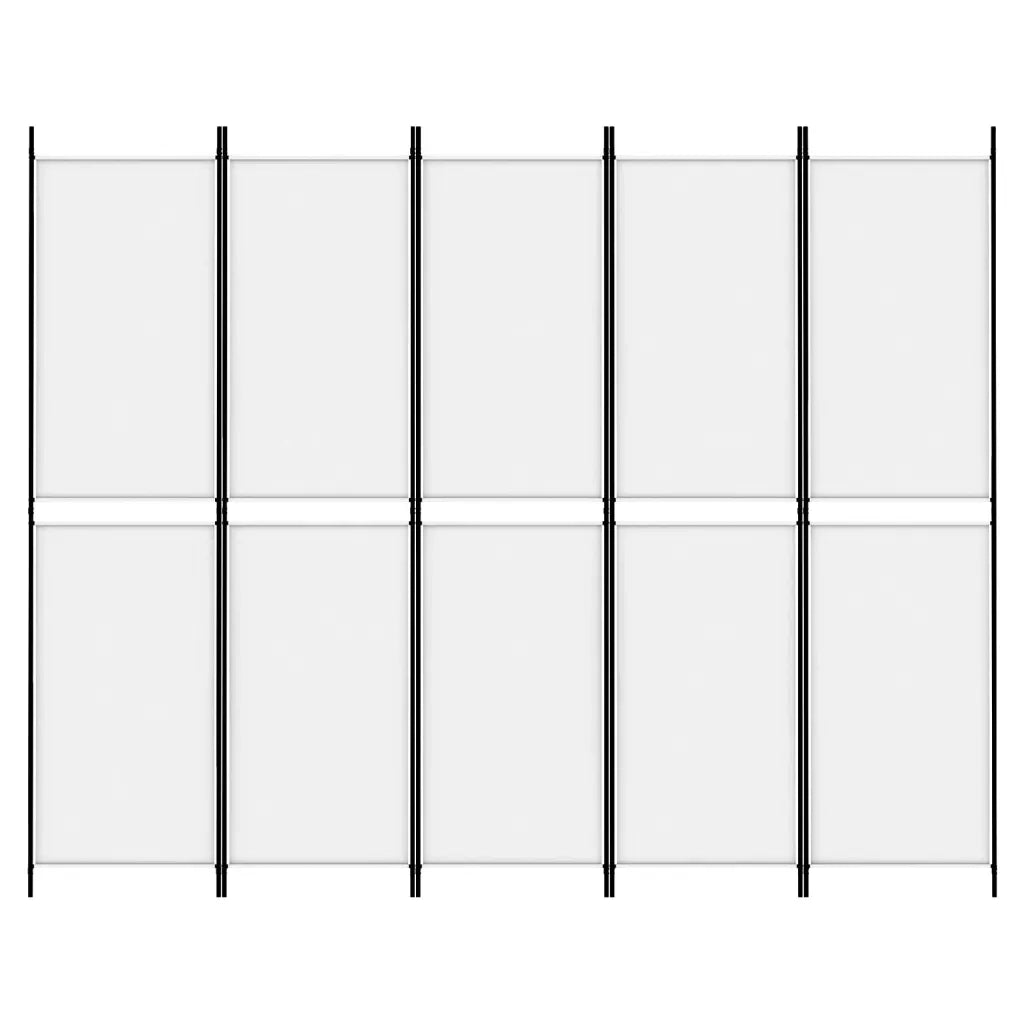 Divisorio a 4 Pannelli Bianco 250x200 cm Tessuto cod mxl 74268