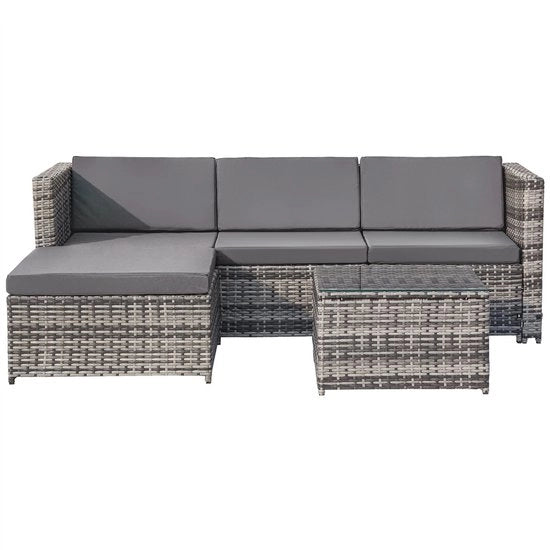 Sofa Lounge - Poliuretano - Resistente all'Acqua - Resistente ai Raggi UV - 4 Cuscini
