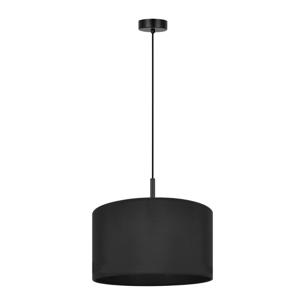 Lampada a sospensione Kaja Simone nera paralume 40cm