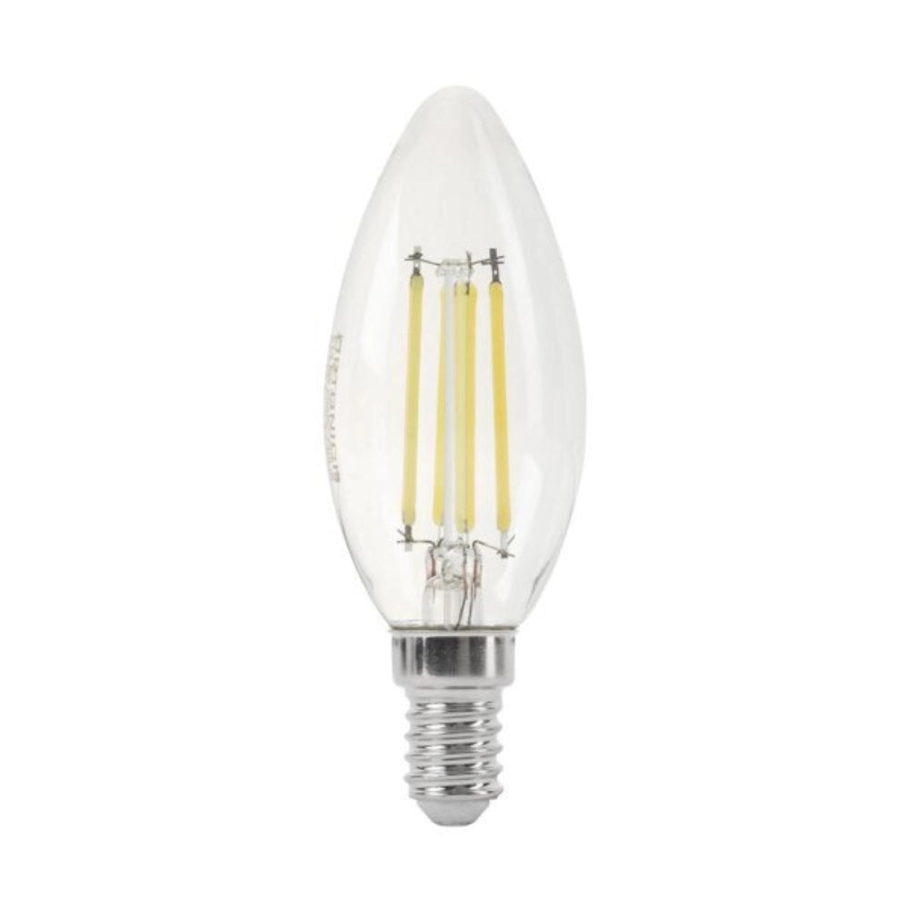 Lampadina led filamento oliva attacco e14 potenza 6 watt *** temperatura colore lampada 4500k bianco naturale, confez...