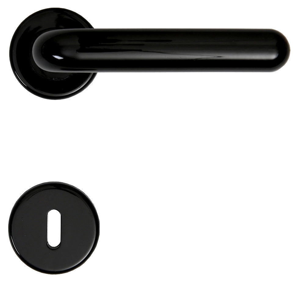 MANIGLIA RESINA MARGHERITA C/BOCCHETTA NERO*- MINUMET- 10,0 coppie