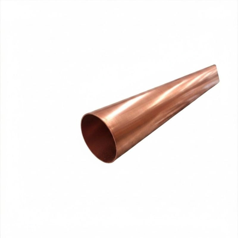 Tubo Pluviale "PLUVIA" in PMMA con Manicotto : Colore - Rame rosso, Diametro - 80, Metri Lineari - 1 metro