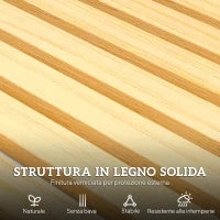 Panchina da Giardino a Dondolo da 2 Posti con Braccioli in Legno di Abete, 132x51x95.5cm, Colore Legno