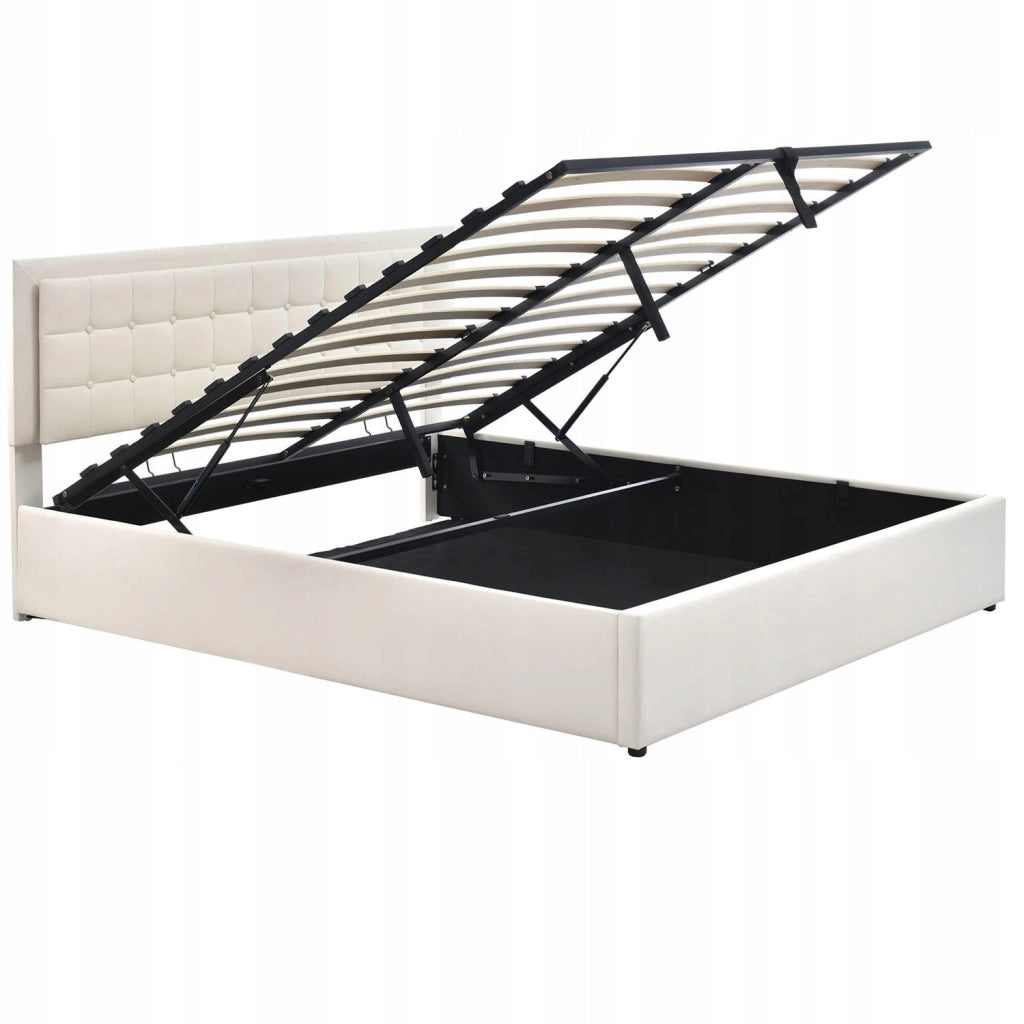 Letto contenitore 180x200 LED Bianco - Xylo