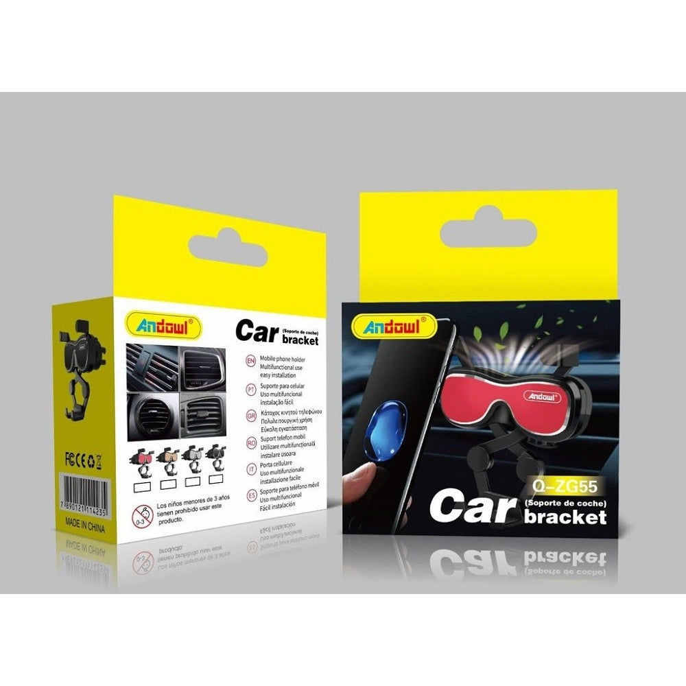 Trade Shop - Supporto Mobile Per Auto Q-zg55 Portacellulare Attacco Presa Aria Rotazione 360° -