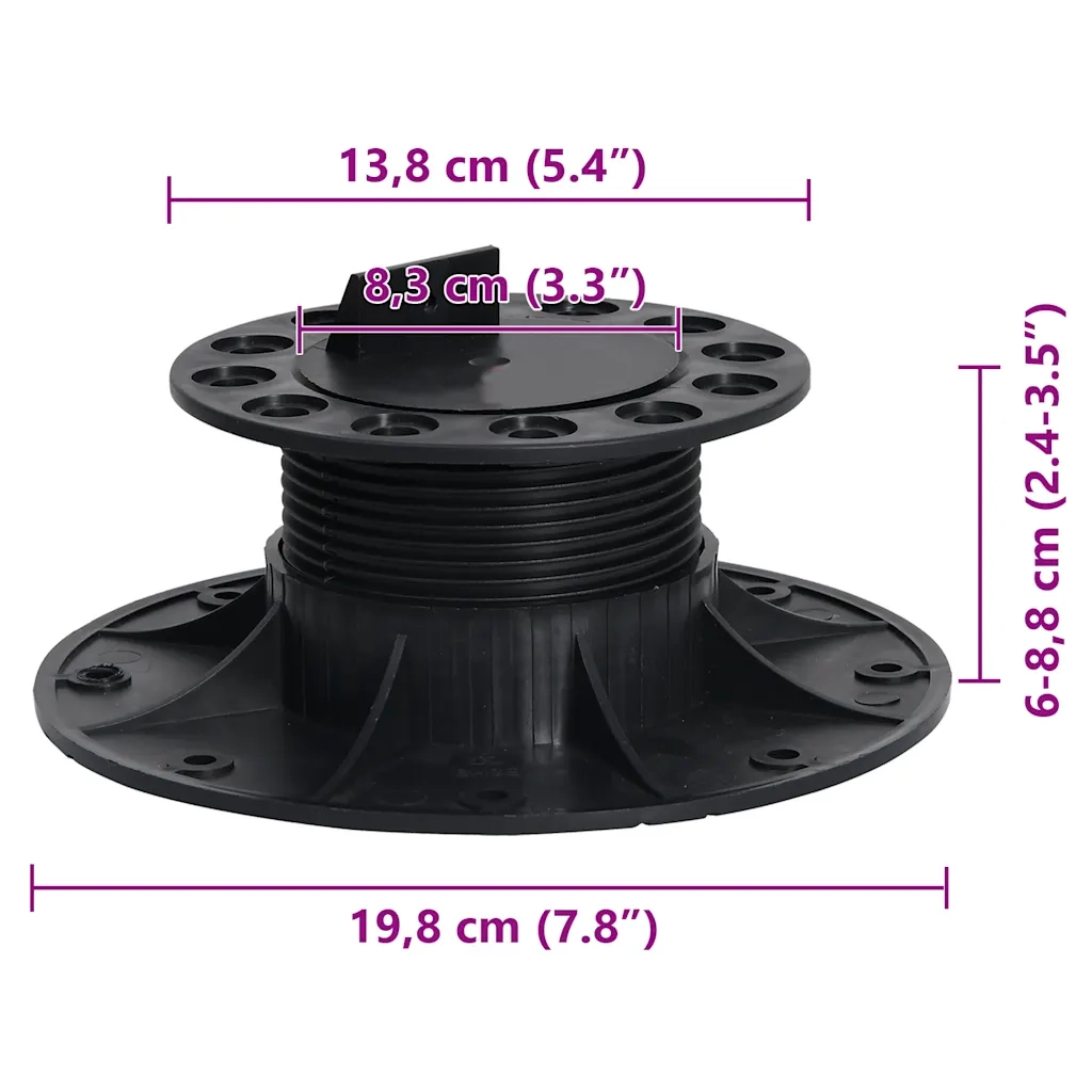 Piedini Regolabili per Decking 10 pz 60-88 mm CFW1018673