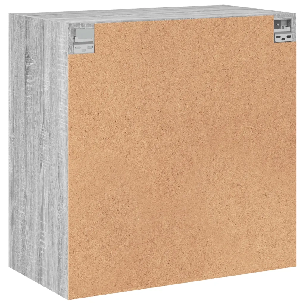 Mobile a Muro con Ante in Vetro Grigio Sonoma 68x37x68,5 cm 836495
