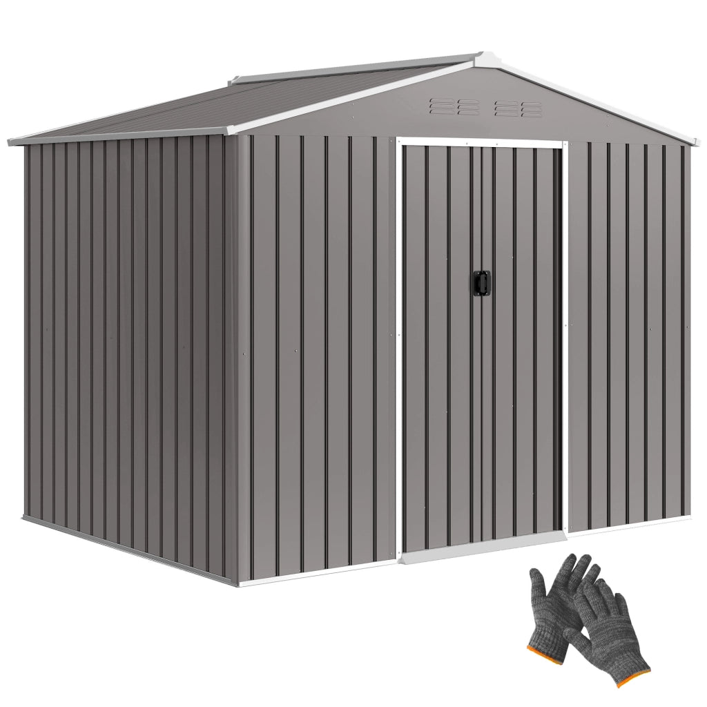 Casetta da Giardino ¨C zephmum ¨C Effetto Legno Acciaio 230x170x215 cm