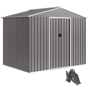 Casetta da Giardino ¨C zephmum ¨C Effetto Legno Acciaio 230x170x215 cm
