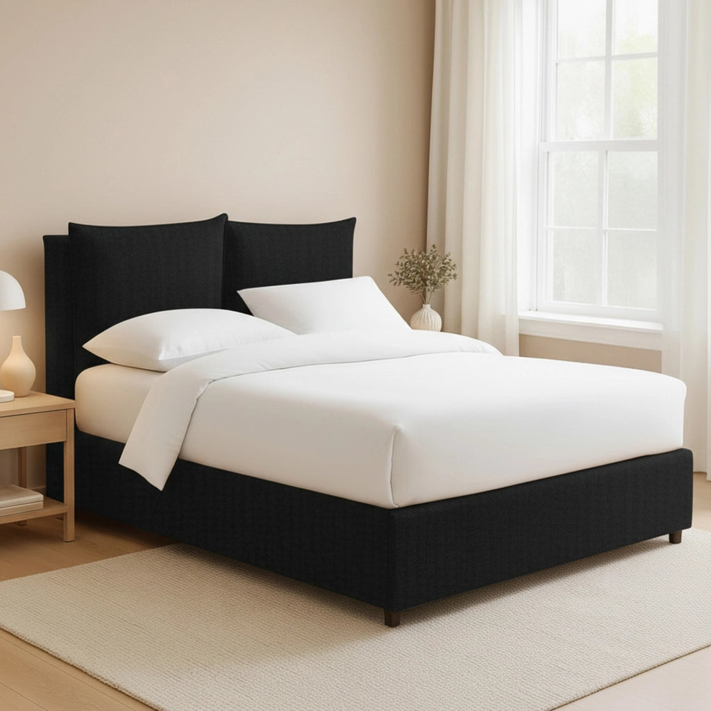 Falmouth, Letto Piazza e Mezza Sfoderabile Made in Italy, Grigio Scuro