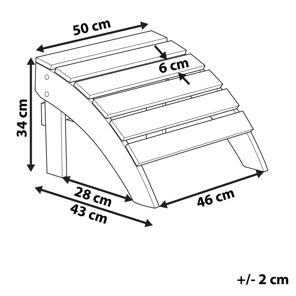 Poggiapiedi da giardino in plastica bianca in legno resistente agli agenti atmosferici a doghe in stile moderno