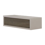 Mensola da Muro con Cassetto, Comodino Sospeso, Mensola da Parete, Marrone Talpa e Noce, 45x13,4 p20 cm - Legolo