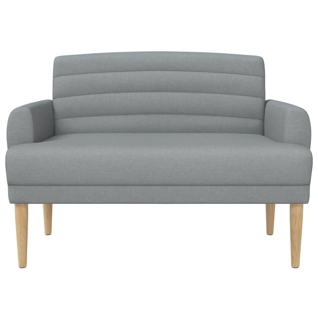 Loveseat con bottoni imbottiti Grigio Chiaro 116 x 67 x 80 cm 42041775
