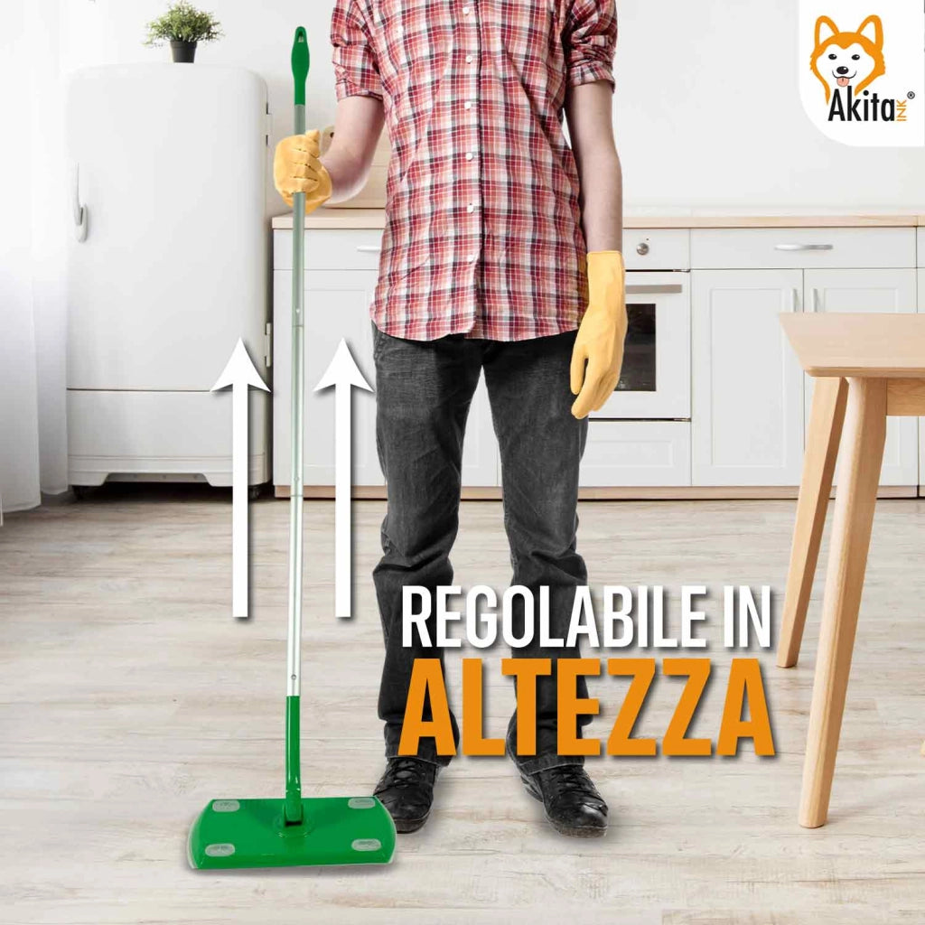 Kit Scopa Akitaink con 50 Panni Pulizia Profonda Facile