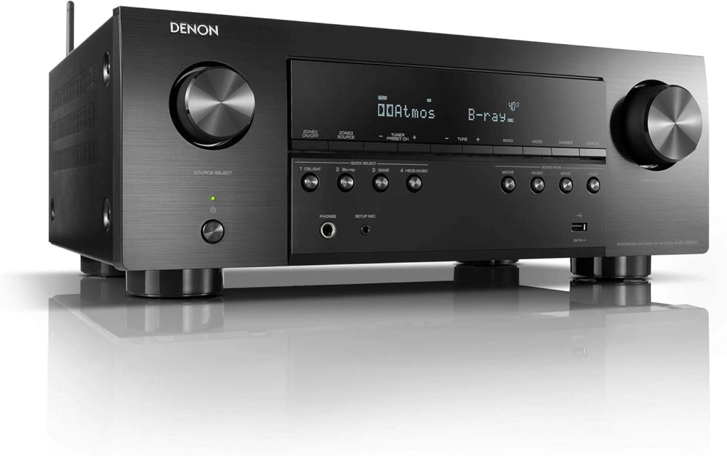 AVR-S960H ricevitore AV 7.2 canali, amplificatore HiFi, compatibile con Alexa, 6 ingressi HDMI e 2 uscite, 8K HDMI, Bluetooth, WLAN, streaming musicale, Dolby Atmos, AirPlay 2, HEOS Multiroom