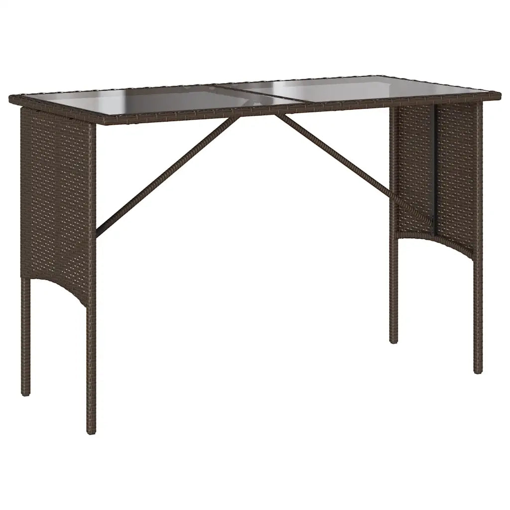 Set da Pranzo da Giardino 3pz | Set Salotto da Giardino con Cuscini in Polyrattan Marrone