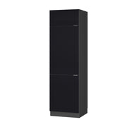Vicco Armadio frigorifero Nero a righe 60 cm
