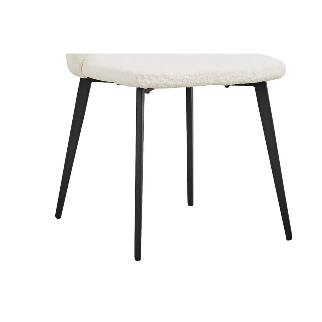 Sedia TOLO Tessuto Bouclé Bianco, dimensioni H80 x L51 x P55, ideale per la tua cucina o sala da pranzo.