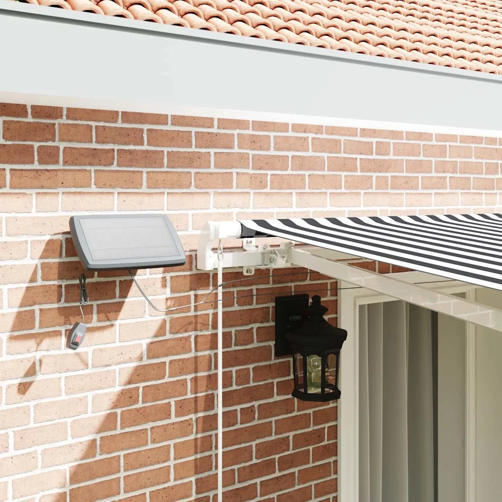 Tenda Retrattile Manuale con LED Antracite e Bianco 400x300 cm 3215784