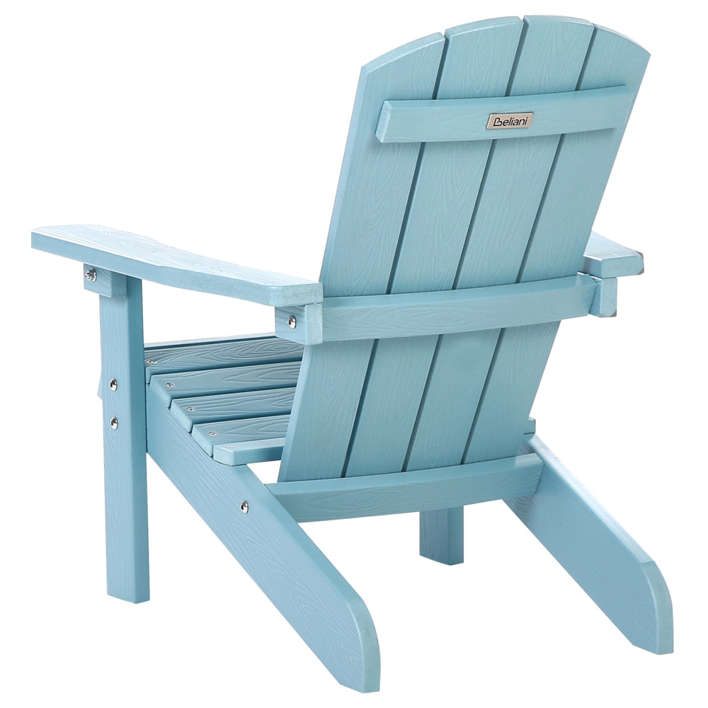 Sedia da giardino in plastica azzurra per bambini resistente agli agenti atmosferici in stile moderno