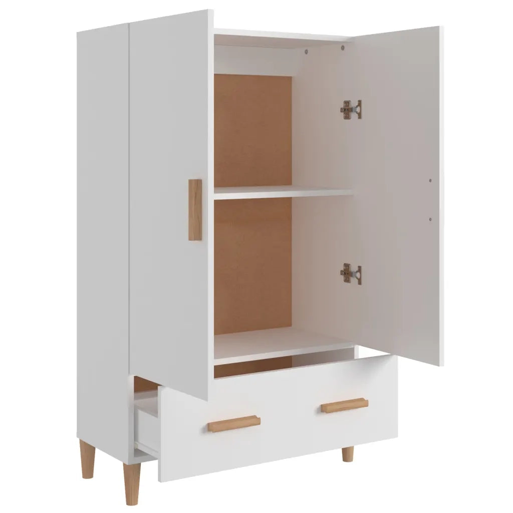 Credenza Bianca 70x31x115 cm in Legno Multistrato cod mxl 47789