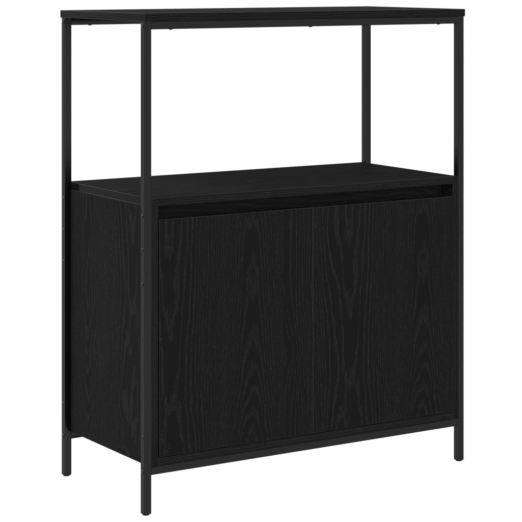 Set di mobili da bagno 5 pezzi in legno ingegnerizzato effetto rovere nero