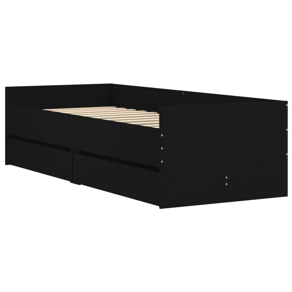 Giroletto Nero con Cassetti 75x190 cm Small Singlecod mxl 85387
