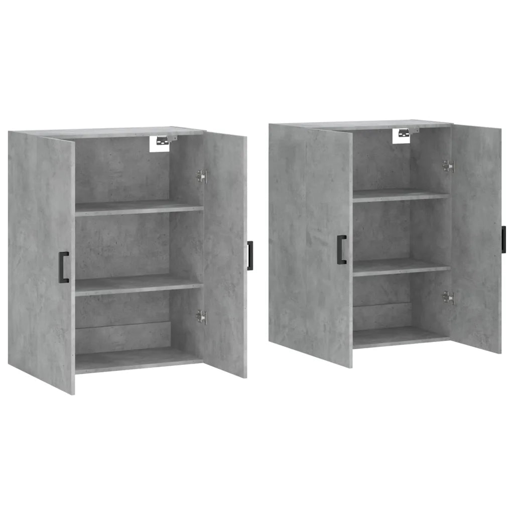 Mobili a Parete 2 pz Grigio Cemento 69,5x34x90 cm 3195623