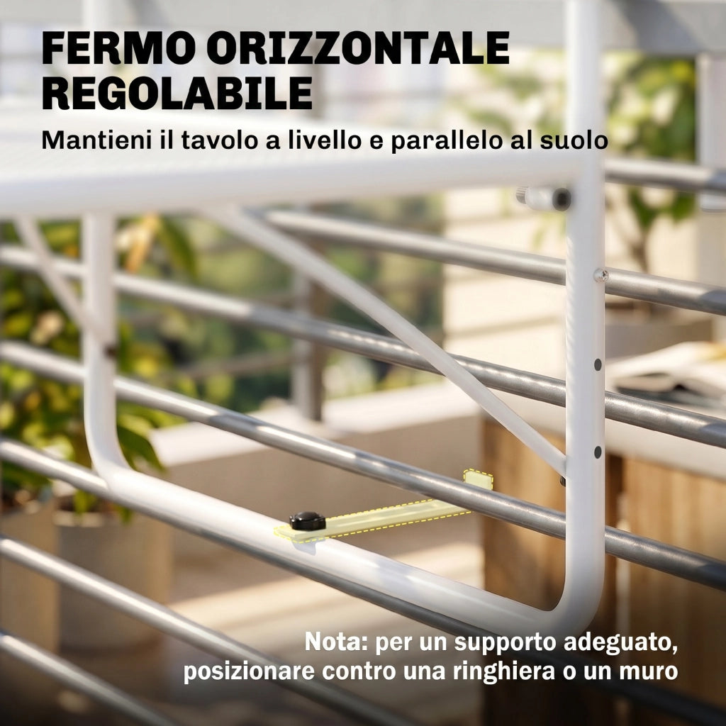 Tavolo da pranzo ¨C zephmum ¨C Bianco, Metallo, 60x56x50 cm