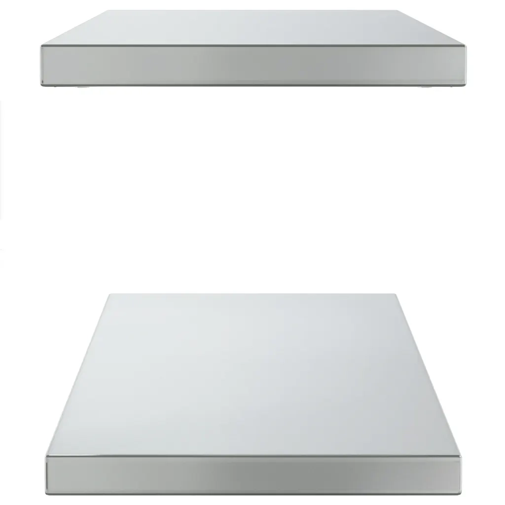 2 pz Mensole a Muro | Scaffale Parete | Ripiano a parete 75x30 cm Argento in Acciaio Inossidabile