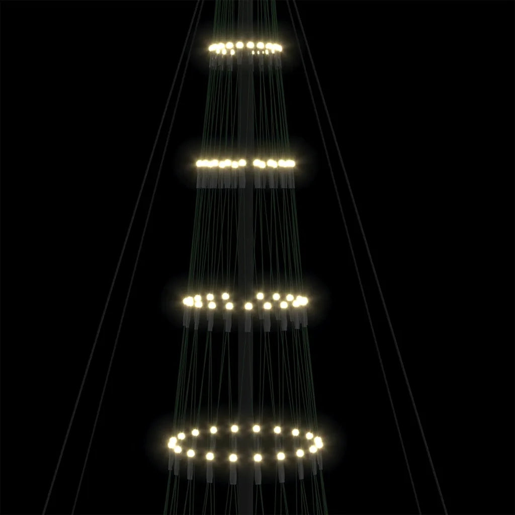 Albero di Natale LED con 555 LED Bianco caldo 500 cm Metallo 42018795