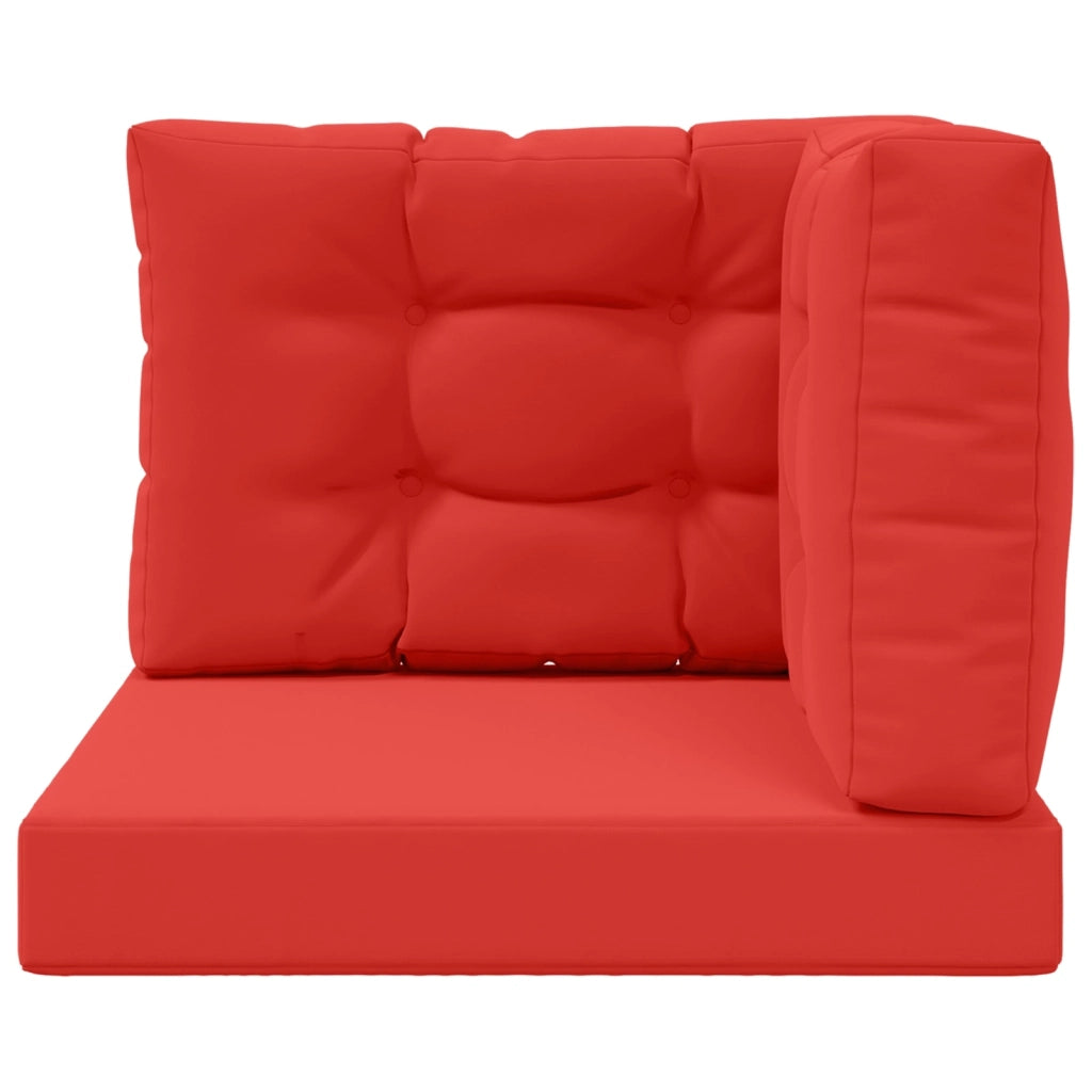 Cuscino per divano da esterno 3 pcs Rosso Poliestere