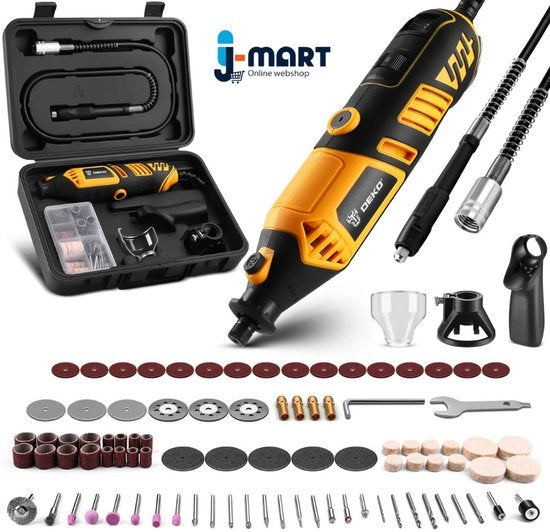 Multitool Rottore - 6 Velocità - Incluso 126 Accessori e Scatola di Trasporto