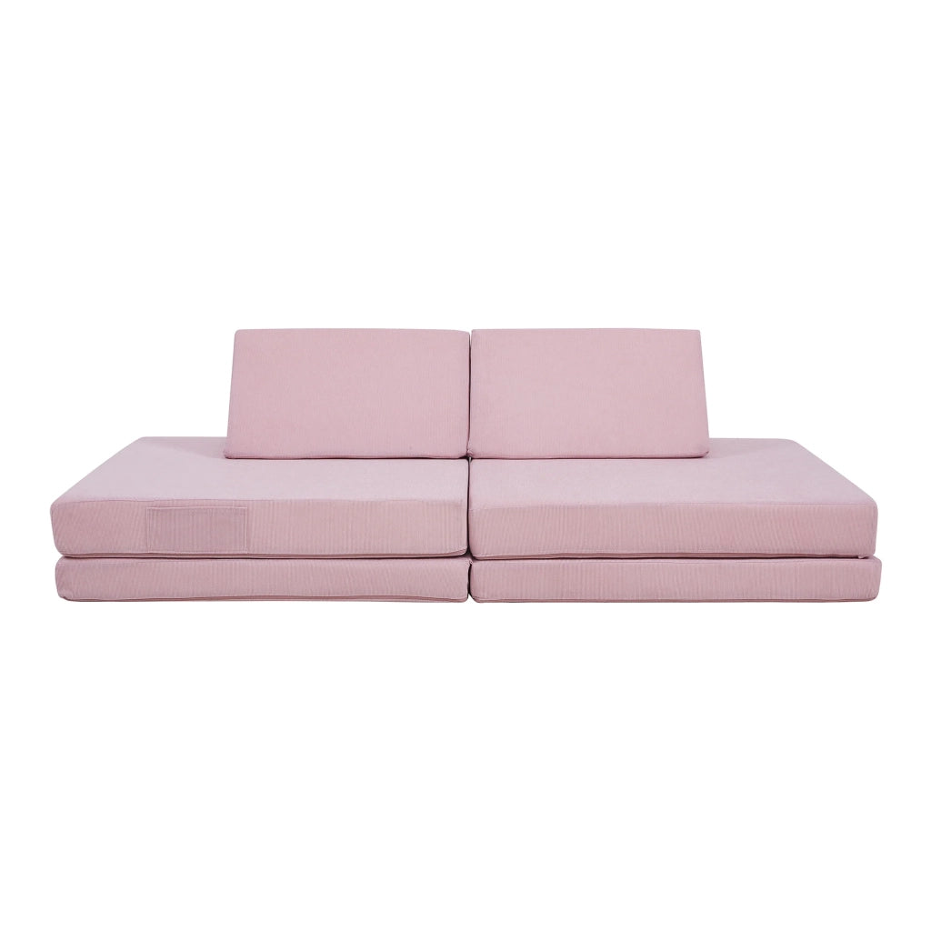 Set divano e poltrona da gioco in velluto a coste 5 pezzi 150 x 66 x 46 cm rosa 03_0009148
